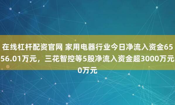 在线杠杆配资官网 家用电器行业今日净流入资金6556.01万元，三花智控等5股净流入资金超3000万元